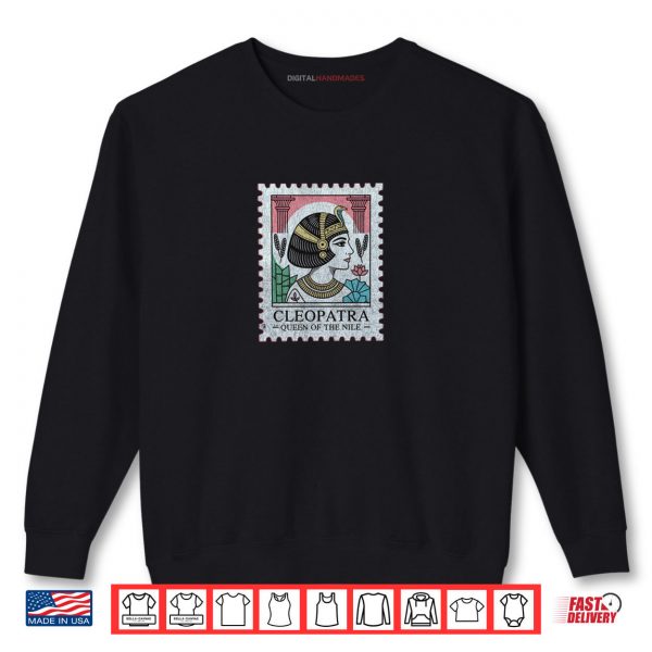 Sweatshirt Cleopatra Pharaoh Icon Vintage Egyptian Stamp Shirt