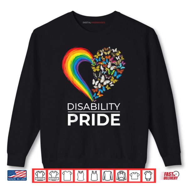 Sweatshirt Disability Pride Flag July Disabled Pride Month Awareness Shirt digitalhandmades
