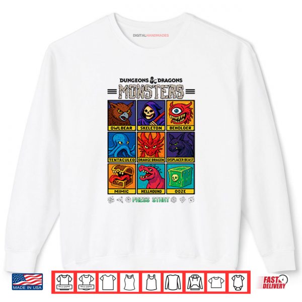 Sweatshirt Dungeons Dragons Wizards Of The Coast Monster Select Menu Shirt digitalhandmades