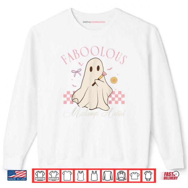 Sweatshirt Faboolous Makeup Artist Cosmetologist Cute Ghost Halloween Shirt digitalhandmades