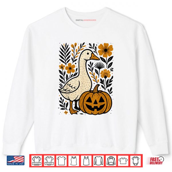 Sweatshirt Floral Boho Silly Goose Pumpkin Cute Halloween Fall Shirt digitalhandmades