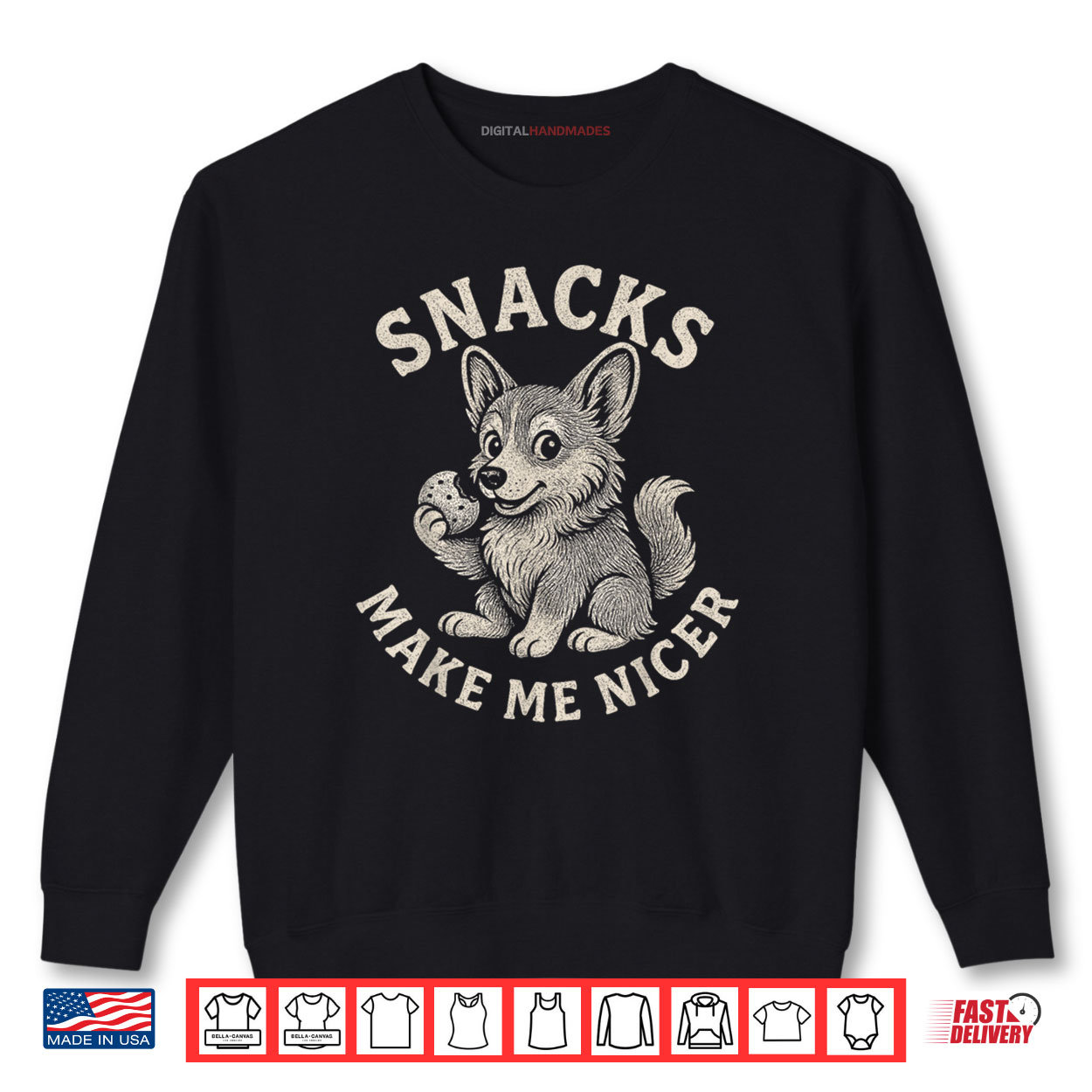 Funny Corgi Snacks Quote Cookie Humor Cute Puppy Art Shirt Funny Corgi Snacks Quote Cookie Humor Cute Puppy Art Shirt