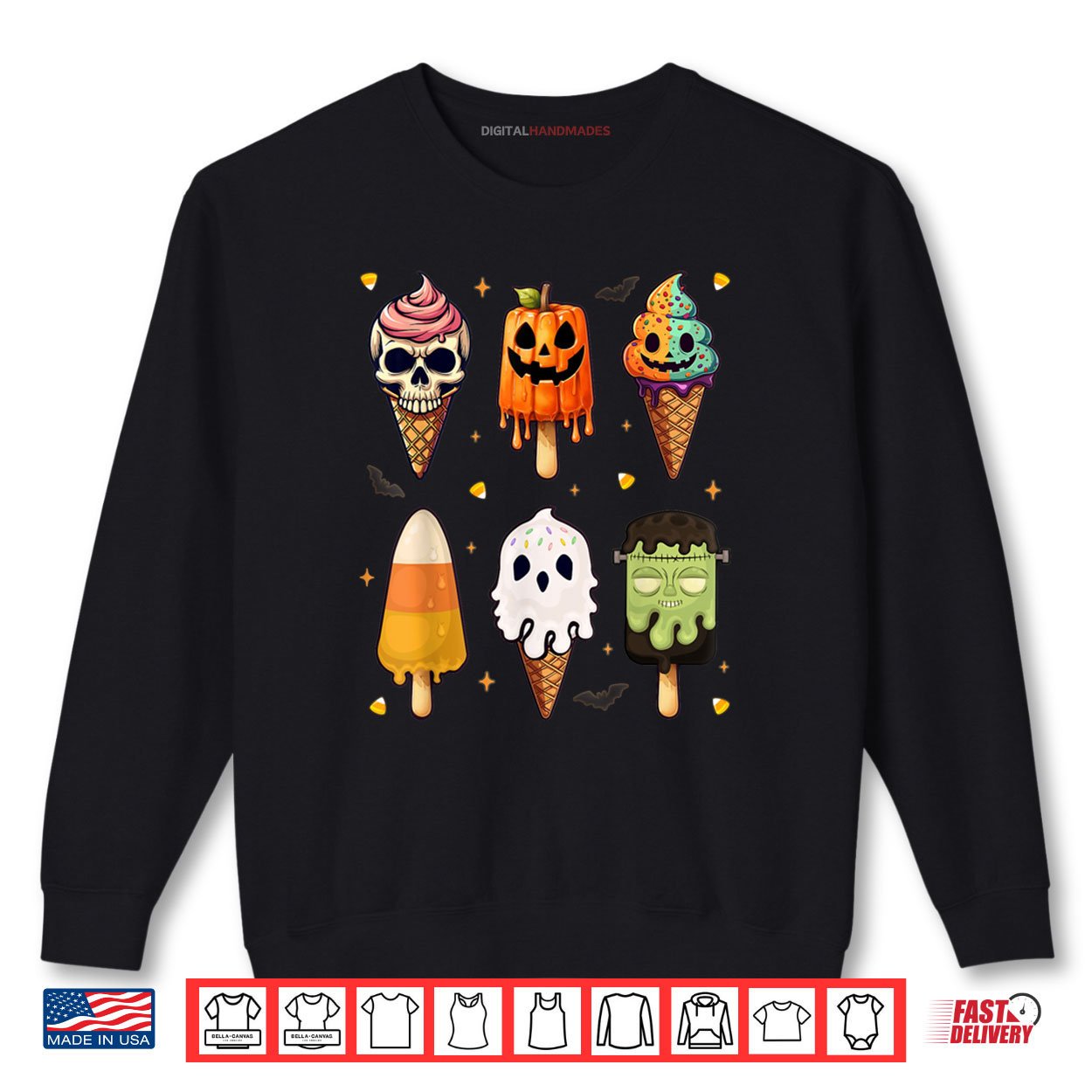Horror Movies Summer Popsicle Halloween Ice Cream Summerween Shirt Horror Movies Summer Popsicle Halloween Ice Cream Summerween Shirt