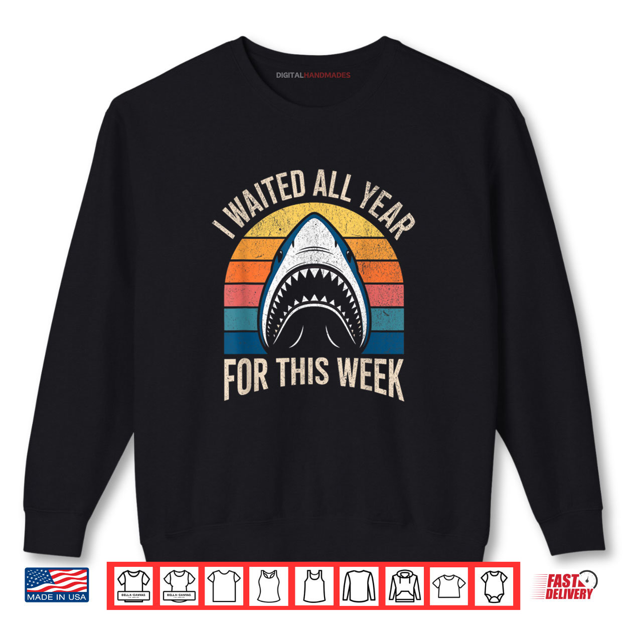 I Waited All Year For This Week Lover Ocean Wildlife Shark Shirt I Waited All Year For This Week Lover Ocean Wildlife Shark Shirt
