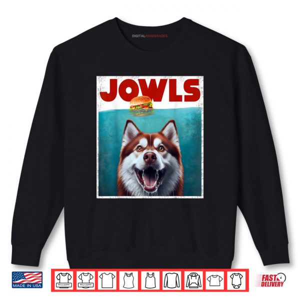 Sweatshirt JOWWLS Red Husky Jowls Burger Shirt digitalhandmades