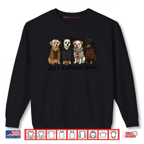 Sweatshirt Just A Spooky Paw Halloween Shirt