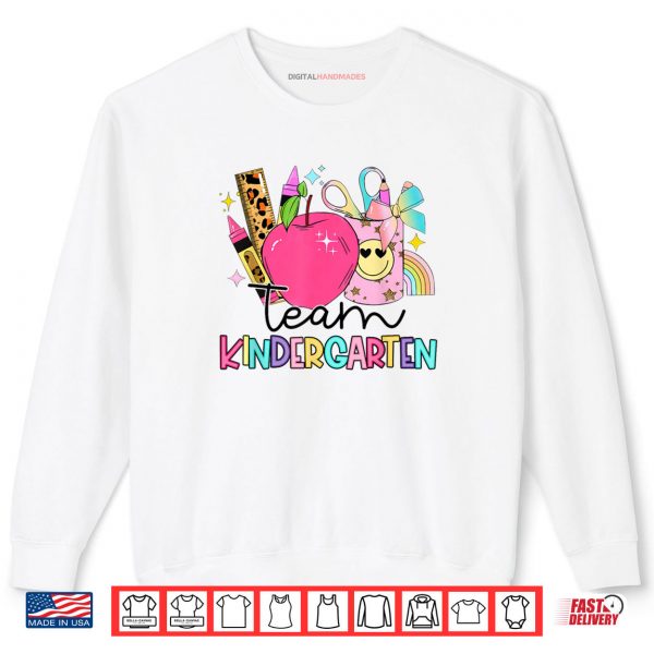Sweatshirt Kindergarten Team Teacher Coquette Bow Back To School Shirt digitalhandmades