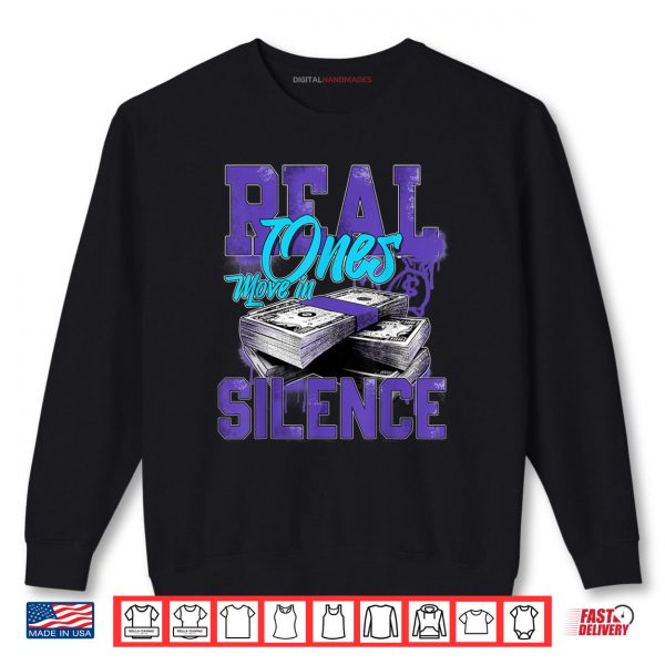 Sweatshirt Move In Silence 8 Aqua Matching Tee Color Match Graphic Shirt