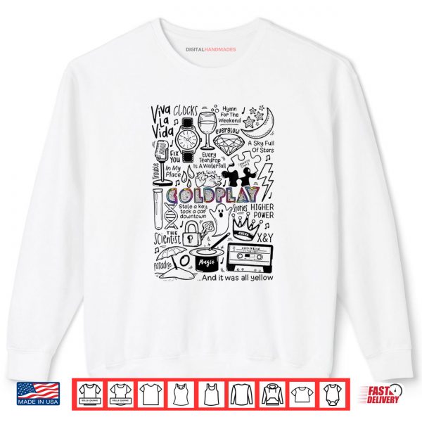 Sweatshirt Music Tour Aesthetic Band 2025 Cold Play Music Art Lovers Shirt digitalhandmades