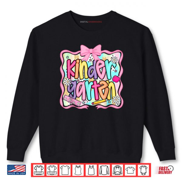Preppy Back To School Pink Coquette Floral Cute Kindergarten Shirt 1 Sweatshirt Preppy Back To School Pink Coquette Floral Cute Kindergarten Shirt digitalhandmades