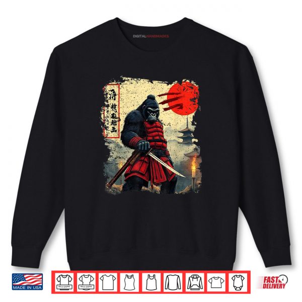 Sweatshirt Samurai Bigfoot Japanese Vintage Graphic Ukiyo e Art Funny Shirt digitalhandmades