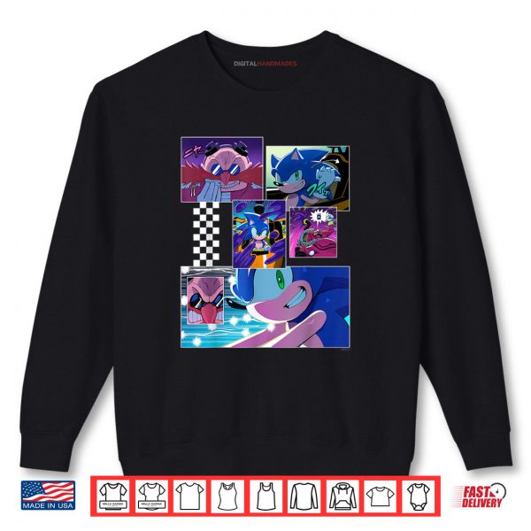 Sweatshirt Sonic the Hedgehog Racing Around the World Manga Shirt digitalhandmades.com