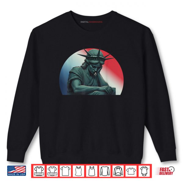 Statue of Liberty Head in Hands Shameful America Protest Shirt 1 Sweatshirt Statue of Liberty Head in Hands Shameful America Protest Shirt digitalhandmades