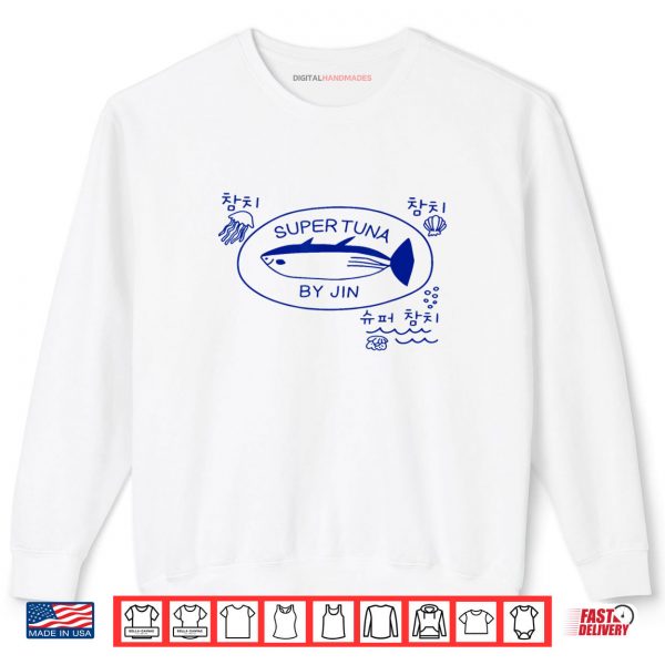 Sweatshirt Super Tuna Drawing Tuna Fish Jin Super Tuna Kpop Shirt