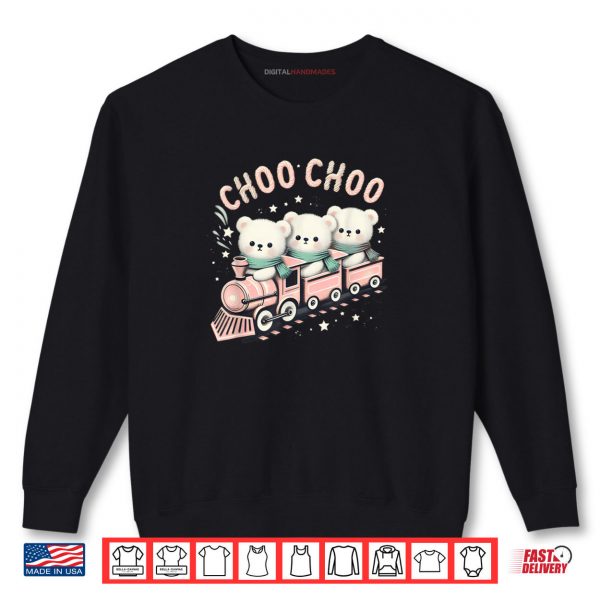 Sweatshirt Teddy Bears And Choo Choo Train Kids K Pop Coquette Matching Shirt digitalhandmades.com