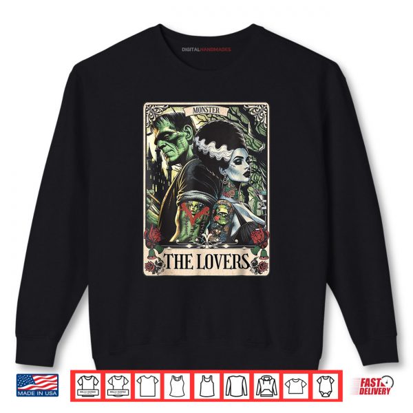 Sweatshirt The Monster Frankenstein And Bride The Lovers Tarot Card Shirt digitalhandmades