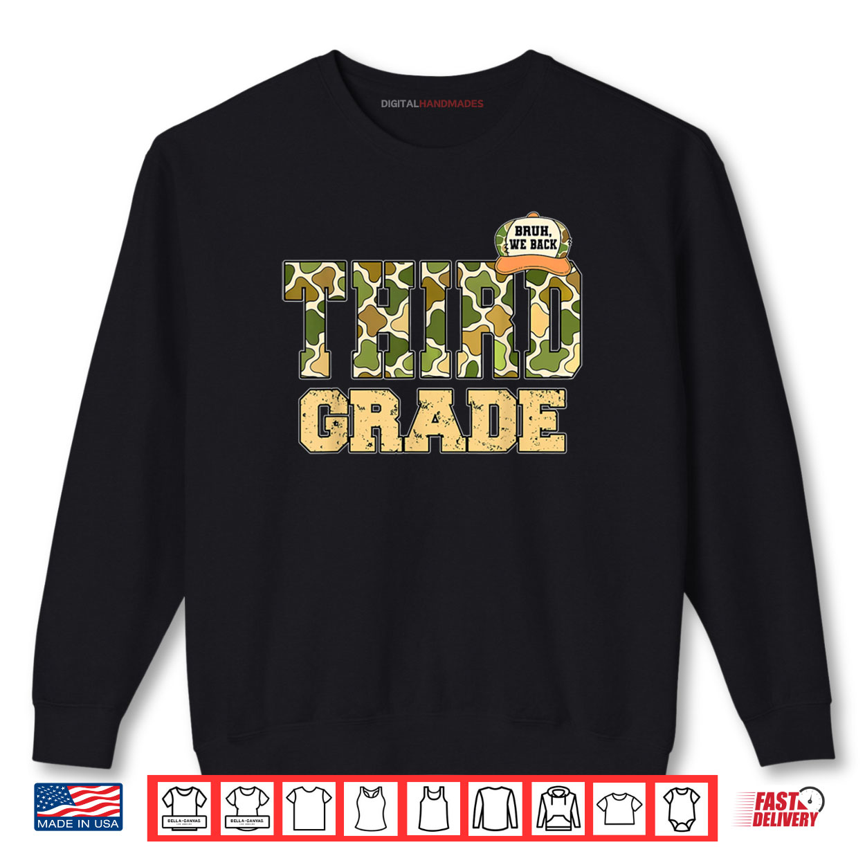 Third Grade Camouflage Back To School Bruh We Back Shirt Third Grade Camouflage Back To School Bruh We Back Shirt