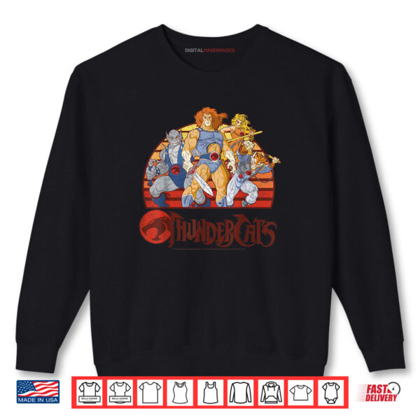 Sweatshirt ThunderCats Group Retro Sunset Shirt digitalhandmades.com