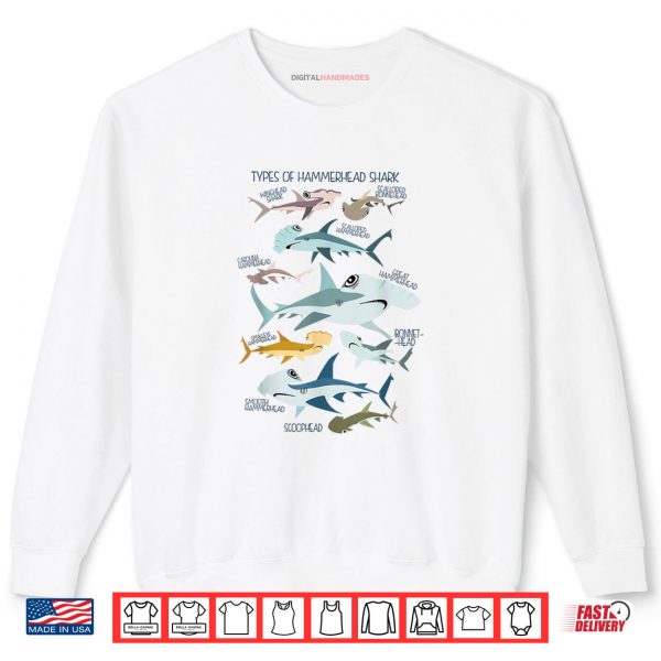 Sweatshirt Types Of Hammerhead Shark Guide Shirt