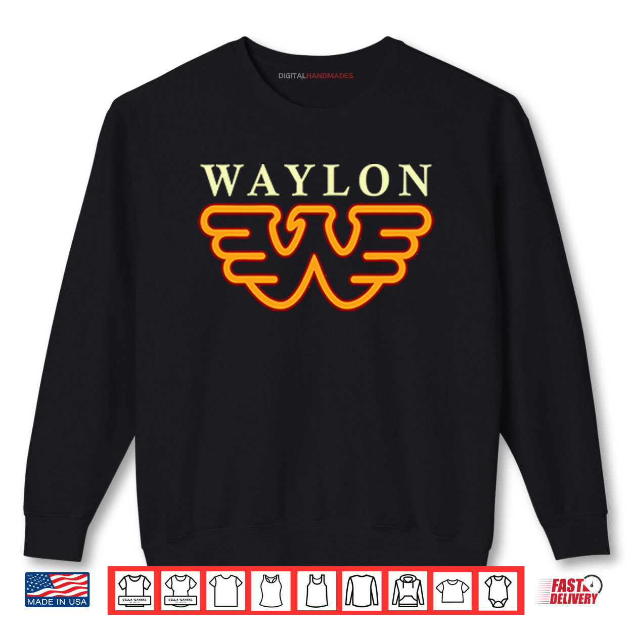 Waylon Jennings Silver Flying Shirt Waylon Jennings Silver Flying Shirt