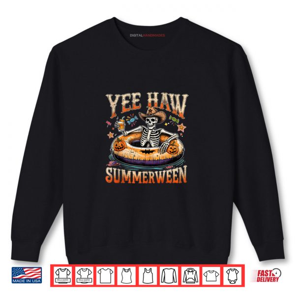 Sweatshirt Yee Haw Summerween Cowboy Skeleton Western Halloween Shirt