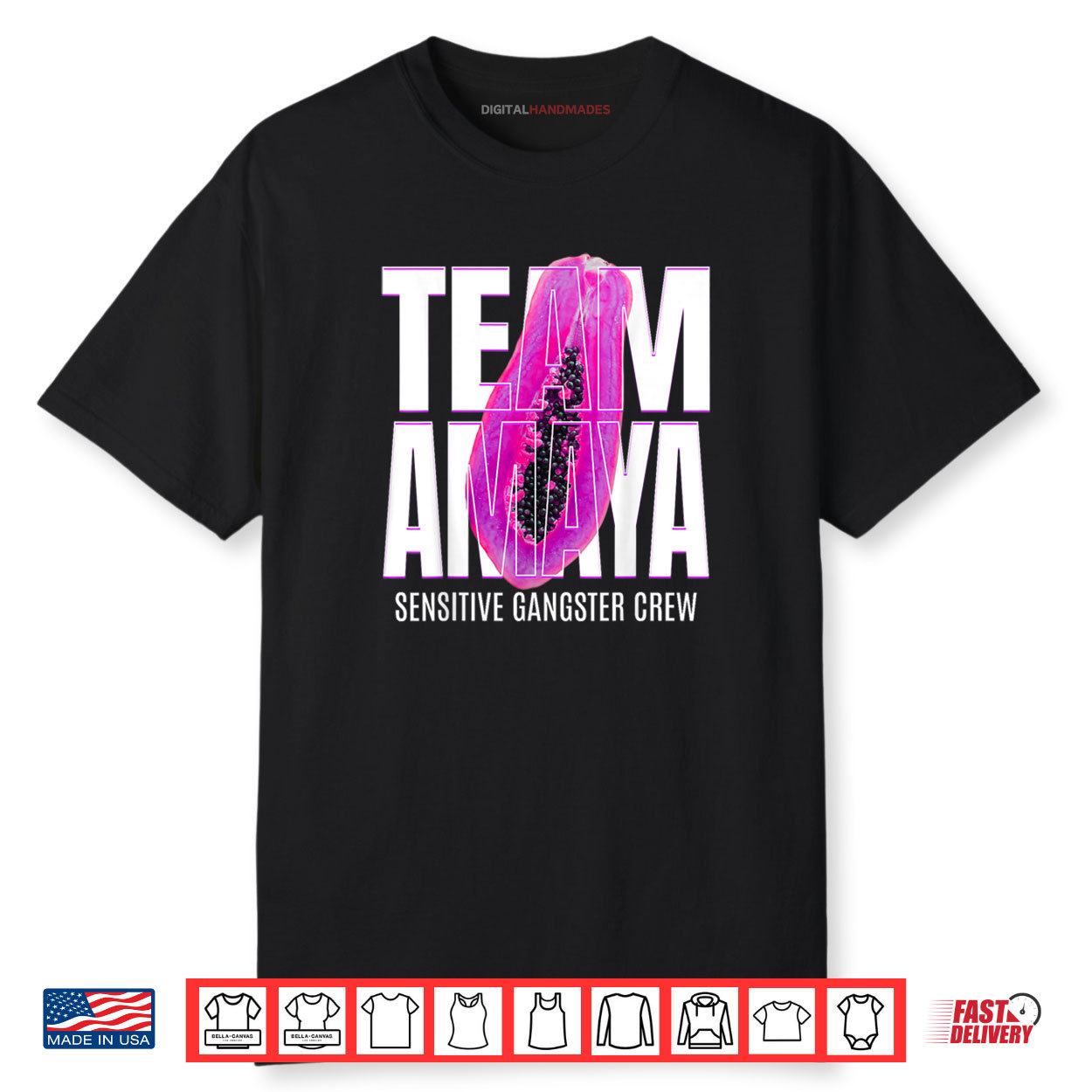 Team Amaya Papaya Sensitive Gangster Crew Shirt