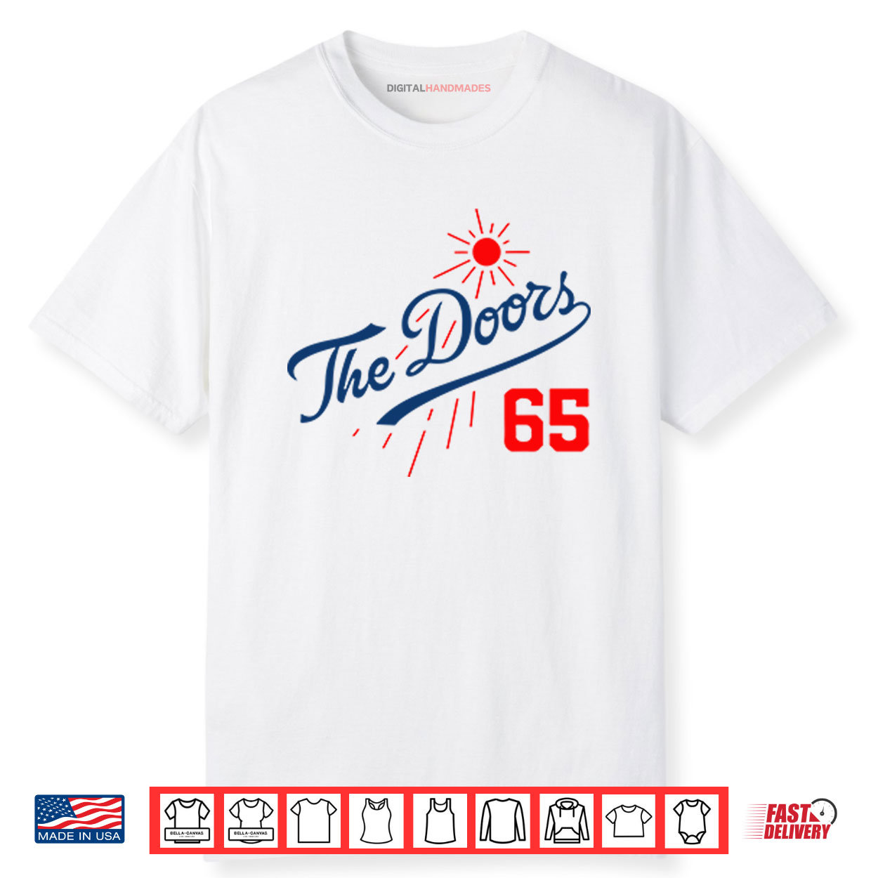 The Doors Summer Baseball 65 Los Angeles Dodgers Shirt