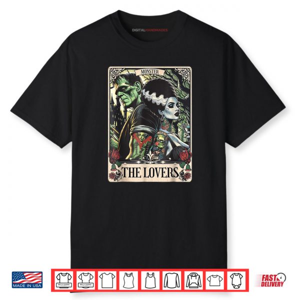 The Monster Frankenstein And Bride The Lovers Tarot Card Shirt
