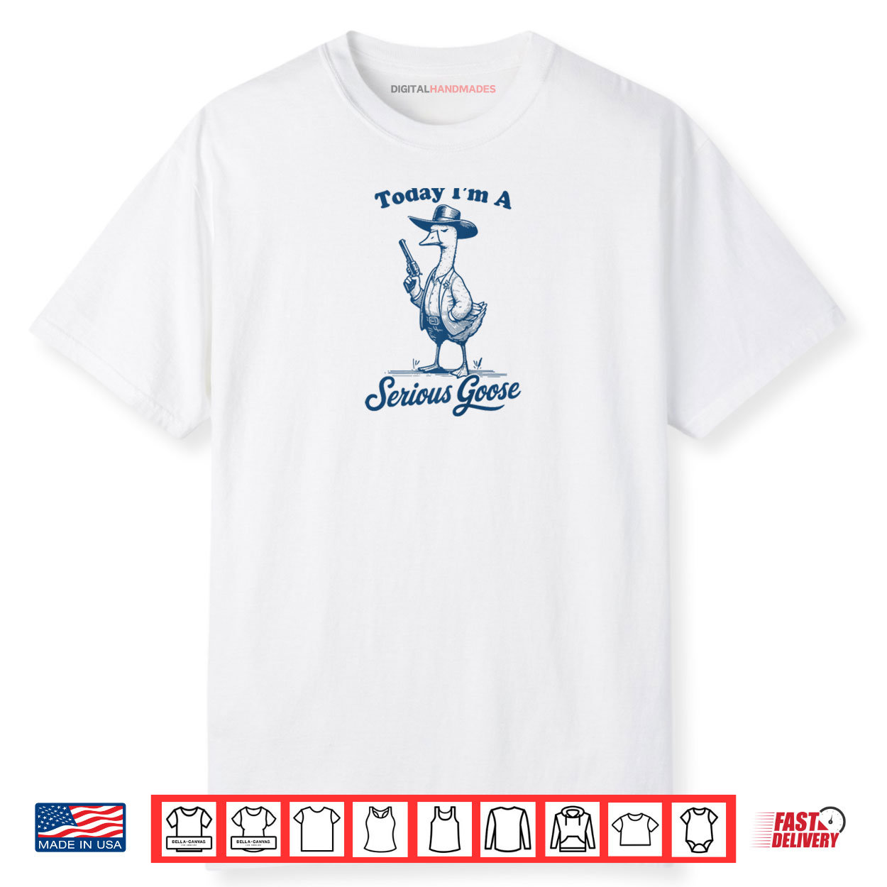 Today I’m A Serious Goose Funny Cowboy Goose Shirt