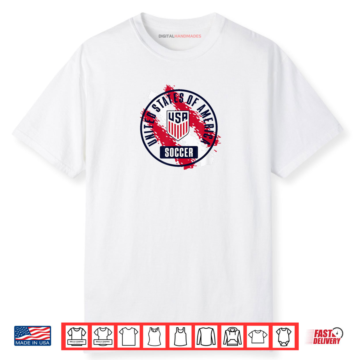 USA Soccer Retro Paint Gray USMNT Shirt USA Soccer Retro Paint Gray USMNT Shirt