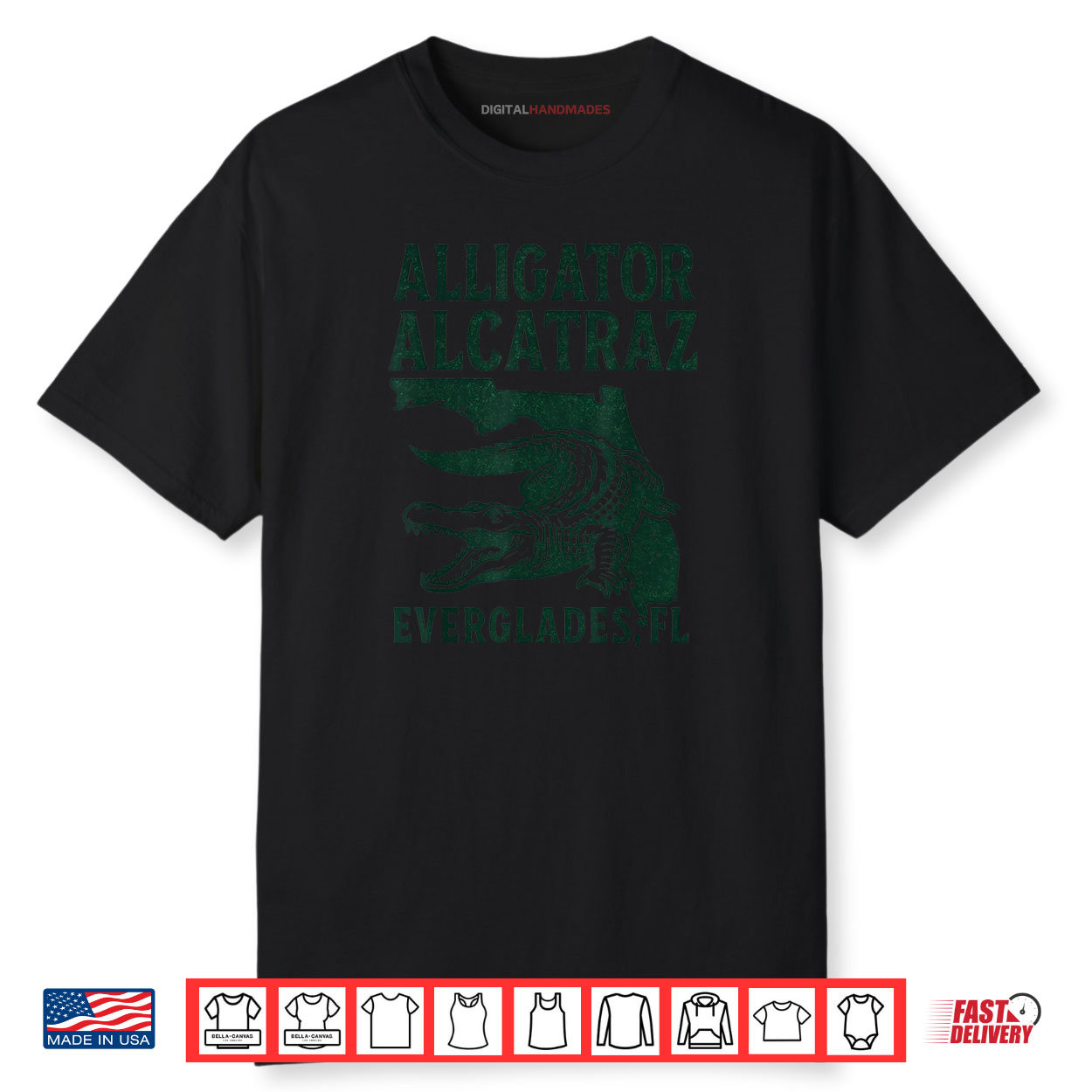 Vintage Alligator Alcatraz Everglades Florida Shirt