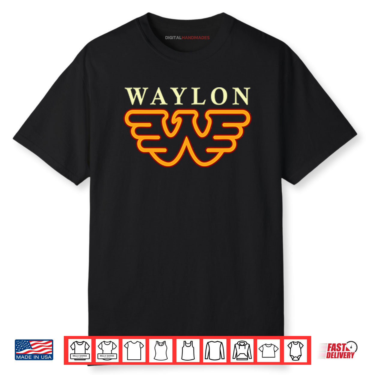 Waylon Jennings Silver Flying Shirt Waylon Jennings Silver Flying Shirt