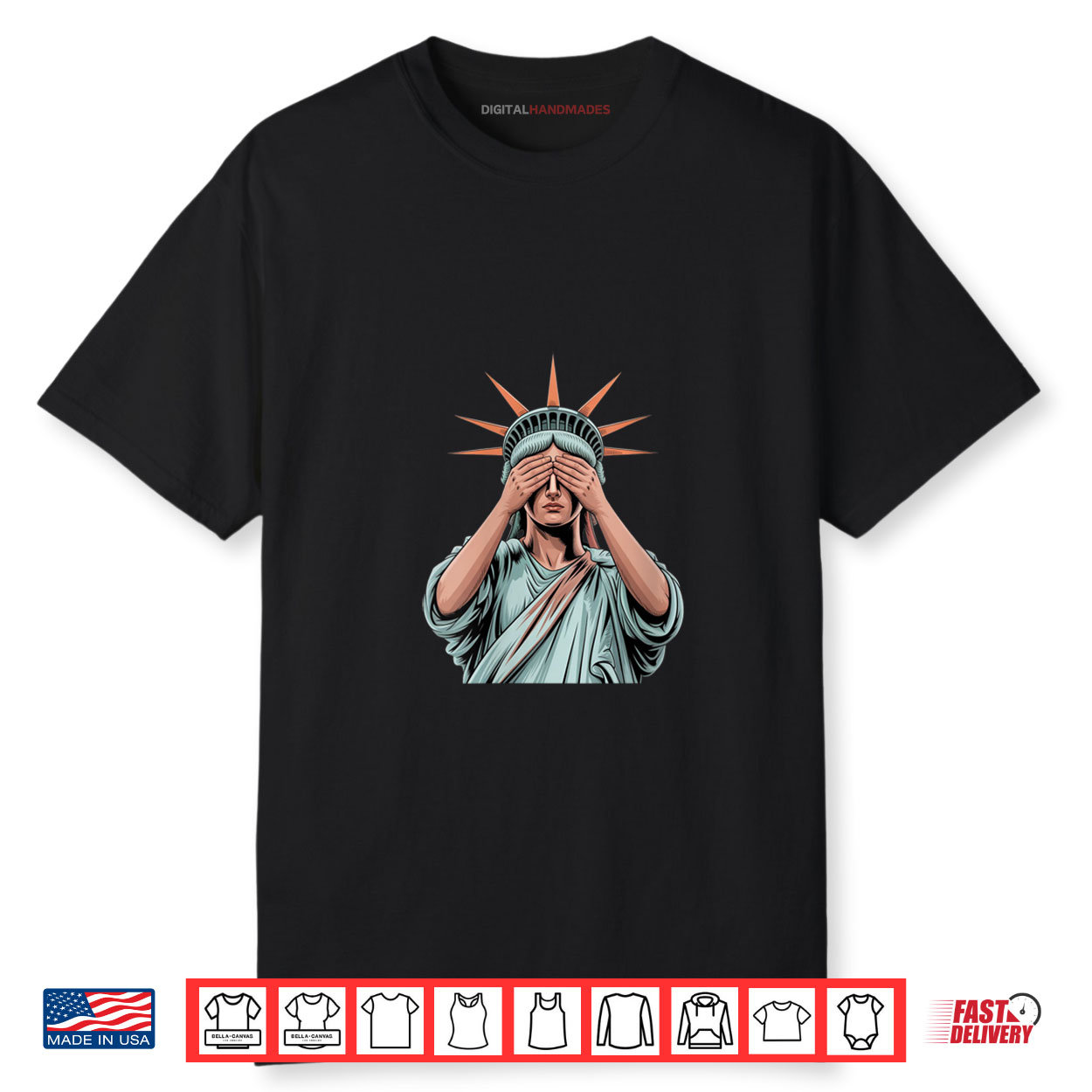 Womens Statue Of Liberty Covering Her Face In Shame Political Chaos Shirt Womens Statue Of Liberty Covering Her Face In Shame Political Chaos Shirt