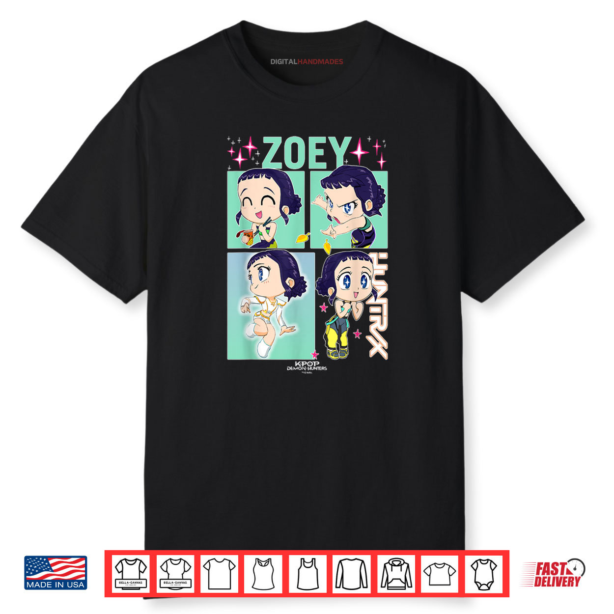 Zoey KPop Demon Hunters Cute Chibi Shirt Zoey KPop Demon Hunters Cute Chibi Shirt