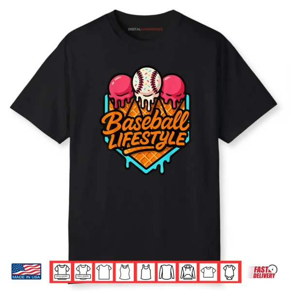 Baseball Lifestyle 101 Apparel Youth Baseball Drip Icecream Shirt