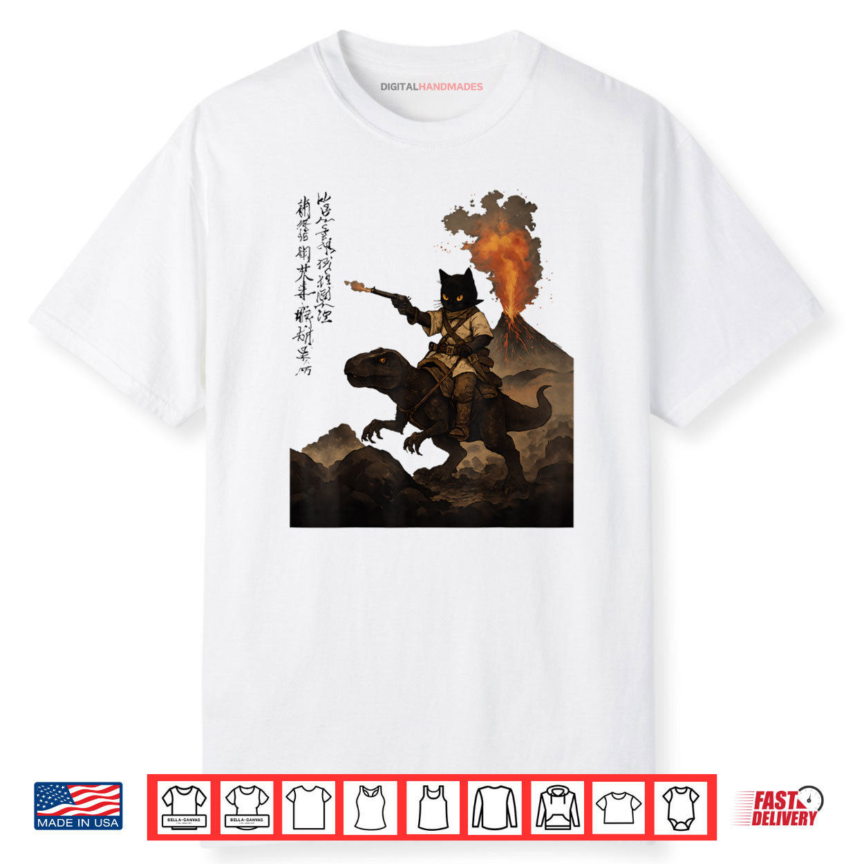 Calligraphy Cat Dinosaur Volcanic Eruption Cat Calligraphy Cat Dinosaur Volcanic Eruption Cat