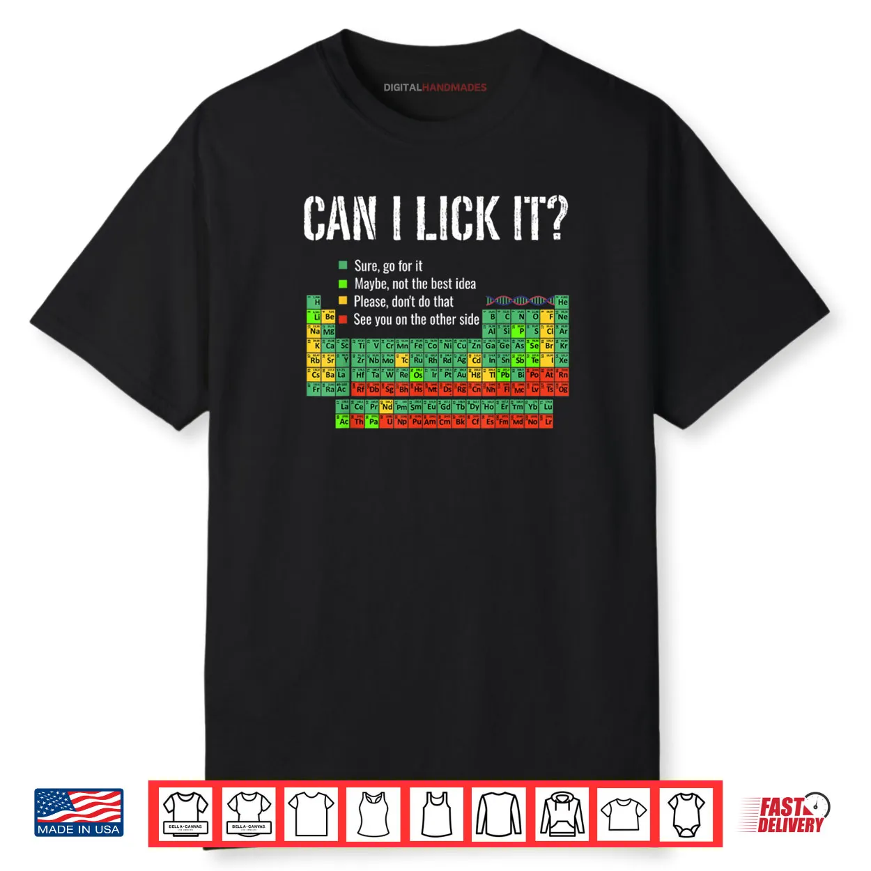Can I Lick It Periodic Table Shirt Funny Science School Shirt Can I Lick It Periodic Table Shirt Funny Science School Shirt