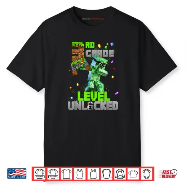 Controller 3rd Grade Level Unlocked Back to School Kids Boys Shirt