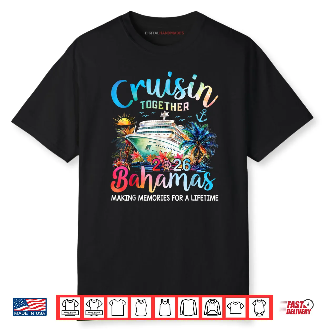 Cruisin Together Bahamas Vacation Family Bahamas Cruise 2026 Shirt Cruisin Together Bahamas Vacation Family Bahamas Cruise 2026 Shirt