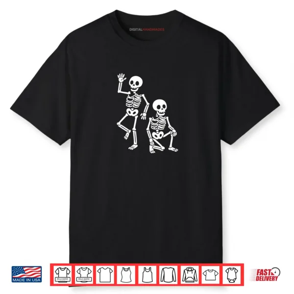 Dancing Skeletons Cartoon Halloween Anti T.R.U.M.P Shirt
