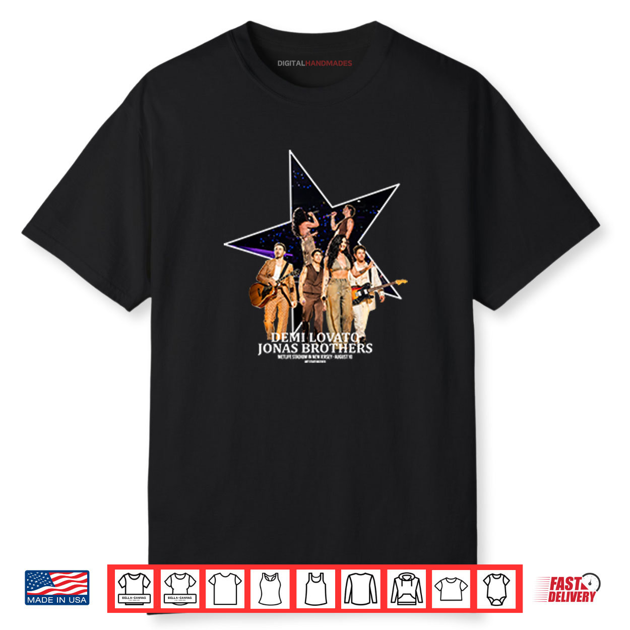 Demi Lovato Jonas Brothers MetLife Stadium In New Jersey August 10 Shirt Demi Lovato Jonas Brothers MetLife Stadium In New Jersey August 10 Shirt