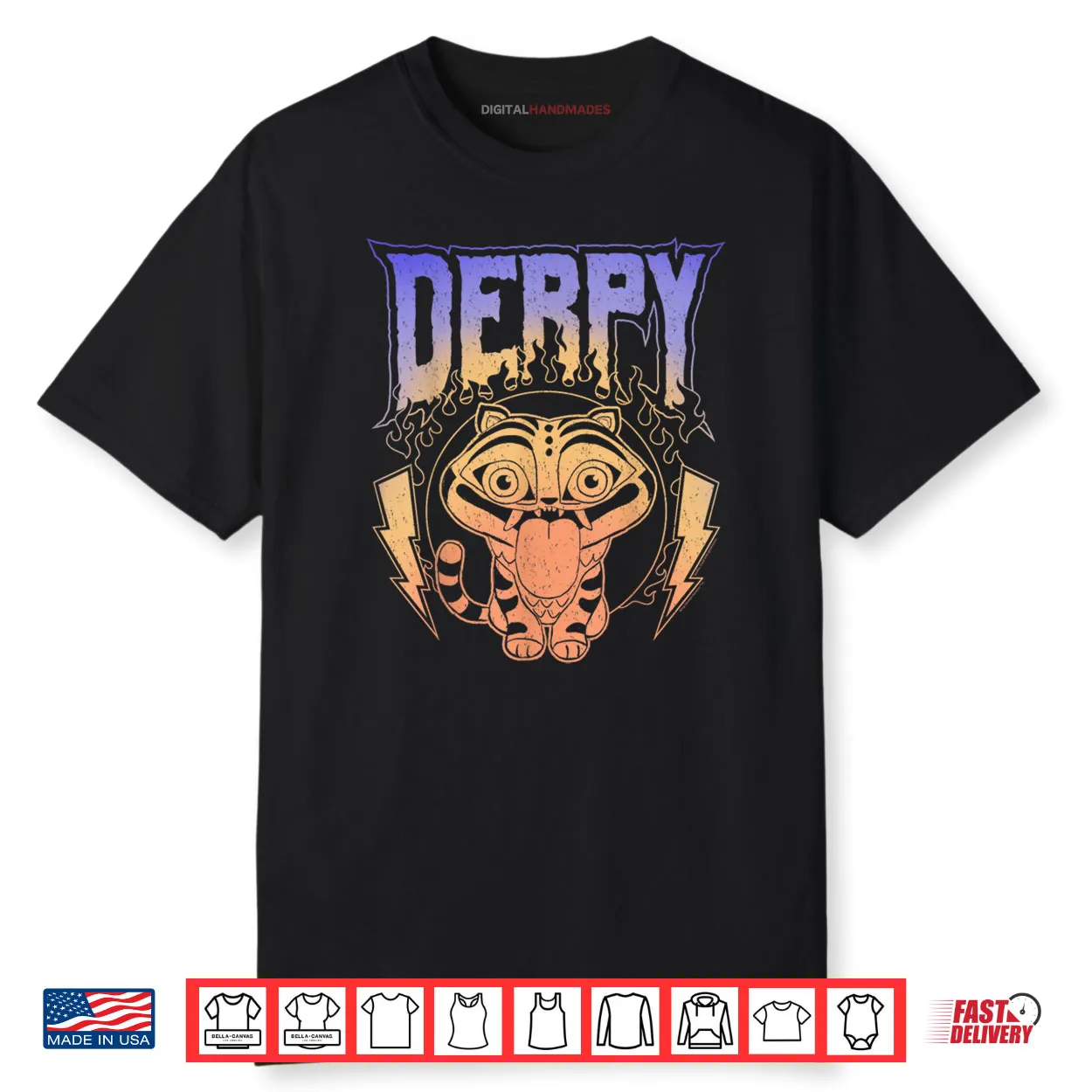 Derpy Retro Metal Band Style Logo Shirt Derpy Retro Metal Band Style Logo Shirt