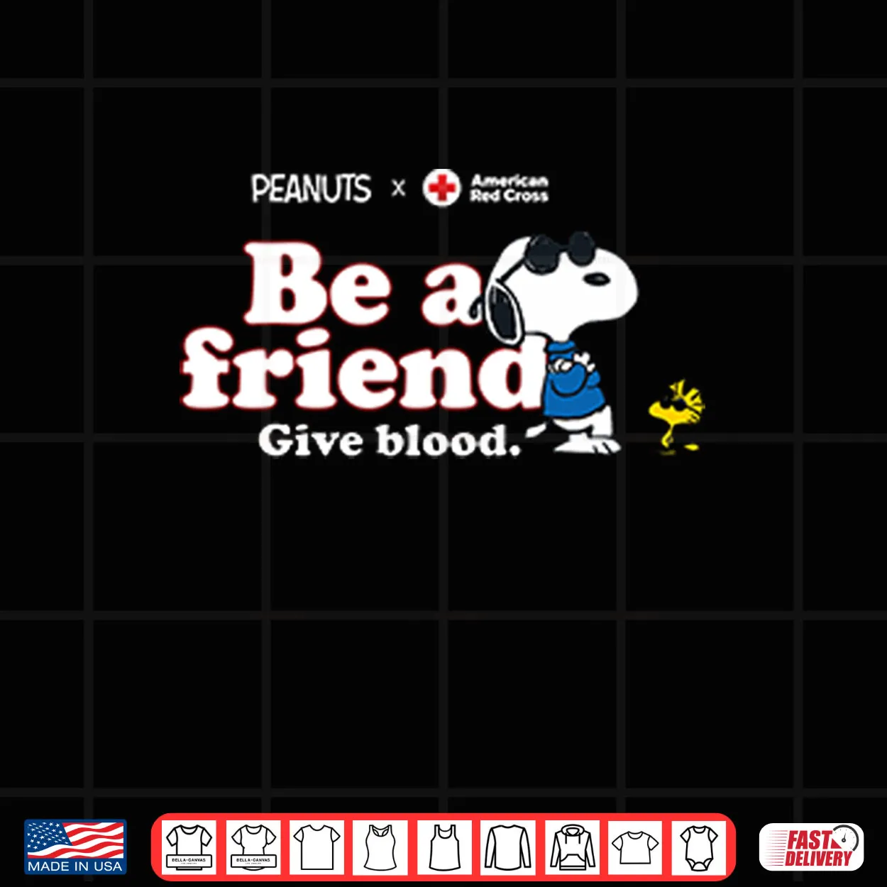 American Red Cross Snoopy Shirt American Red Cross Snoopy Shirt