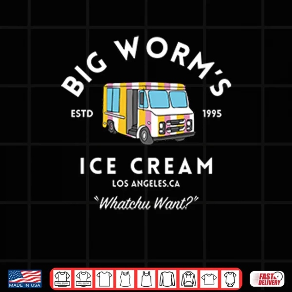 Design Big Worms Ice Cream Estd 1995 Shirt