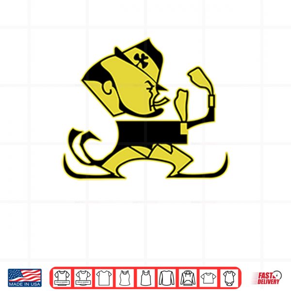 Design Christopher Ash Wearing Notre Dame Leprechaun Mascot Shirt