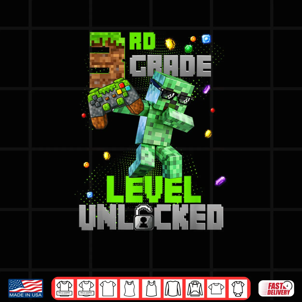 Controller 3rd Grade Level Unlocked Back to School Kids Boys Shirt Controller 3rd Grade Level Unlocked Back to School Kids Boys Shirt