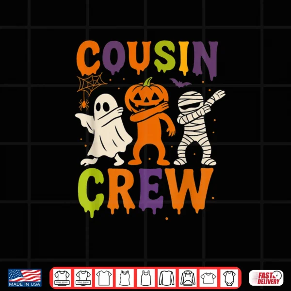 Design Cousin Crew 2025 Kids Matching Cousins Spooky Halloween Shirt