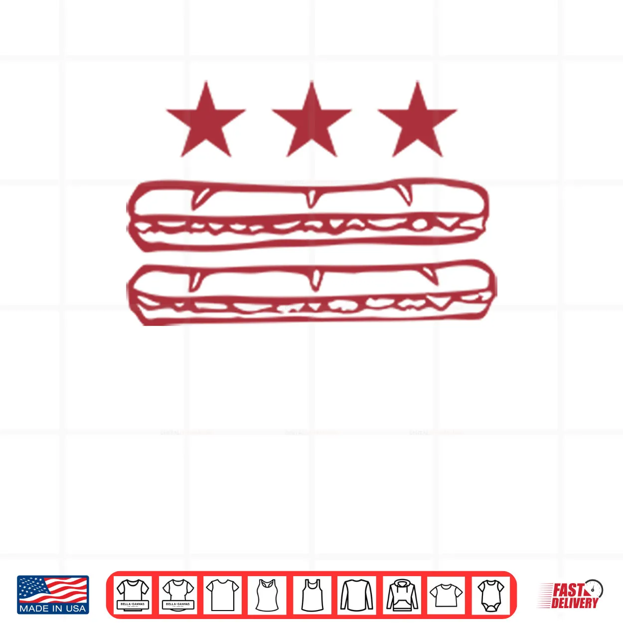 DC Flag Sub Sandwich Shirt DC Flag Sub Sandwich Shirt
