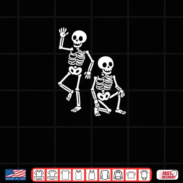 Design Dancing Skeletons Cartoon Halloween Anti T.R.U.M.P Shirt