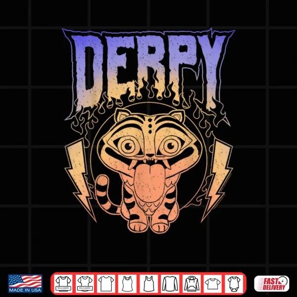 Derpy Retro Metal Band Style Logo Shirt 3 Design Derpy Retro Metal Band Style Logo Shirt